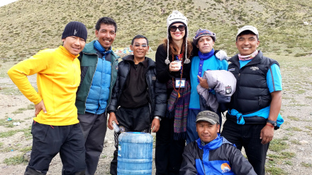 Image 1-With our amazing sherpas – photo taken at the end of the yatra